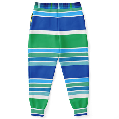 Stay Fresh Blue Marine Stripe Eco-Poly Unisex Joggers