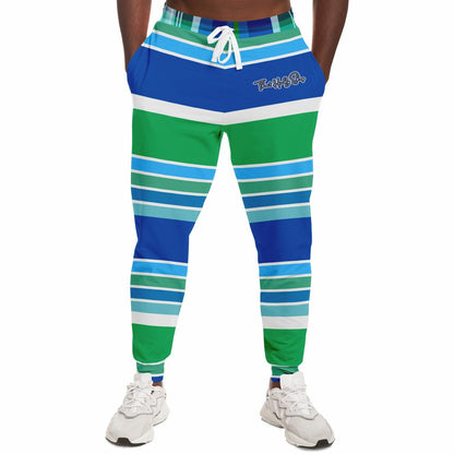 Stay Fresh Blue Marine Stripe Eco-Poly Unisex Joggers