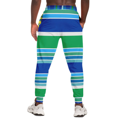 Stay Fresh Blue Marine Stripe Eco-Poly Unisex Joggers