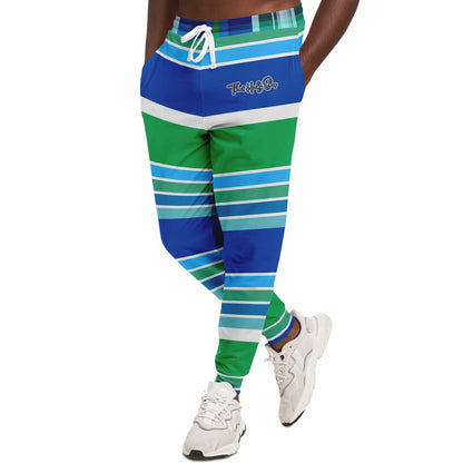 Stay Fresh Blue Marine Stripe Eco-Poly Unisex Joggers