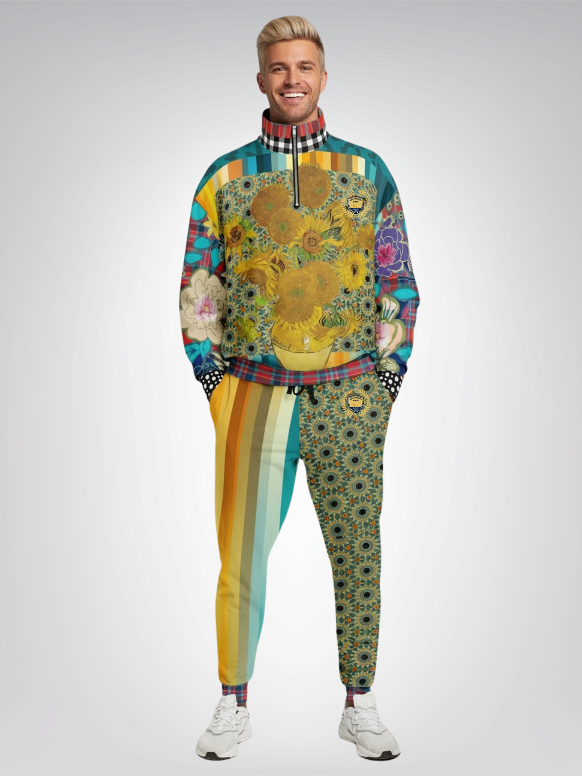 Sunflowers in My 1888 Van Gogh Duo Eco-Poly Unisex Joggers