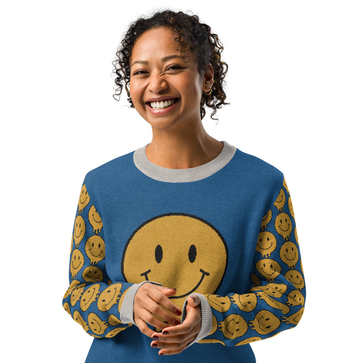 Super Happy Day Knitted Crewneck Sweater