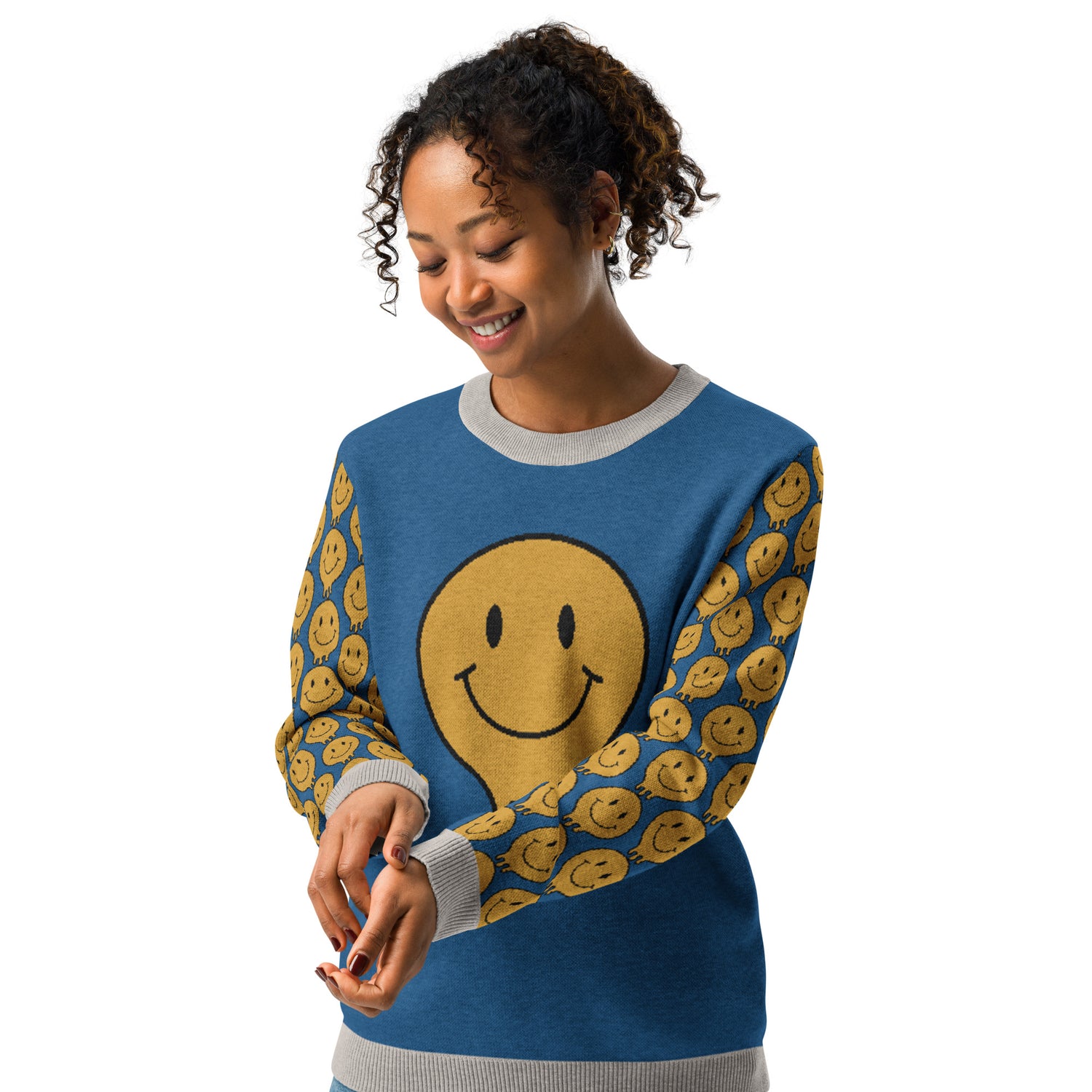 Super Happy Day Knitted Crewneck Sweater