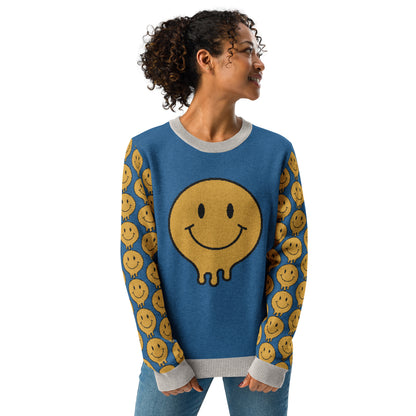 Super Happy Day Knitted Crewneck Sweater