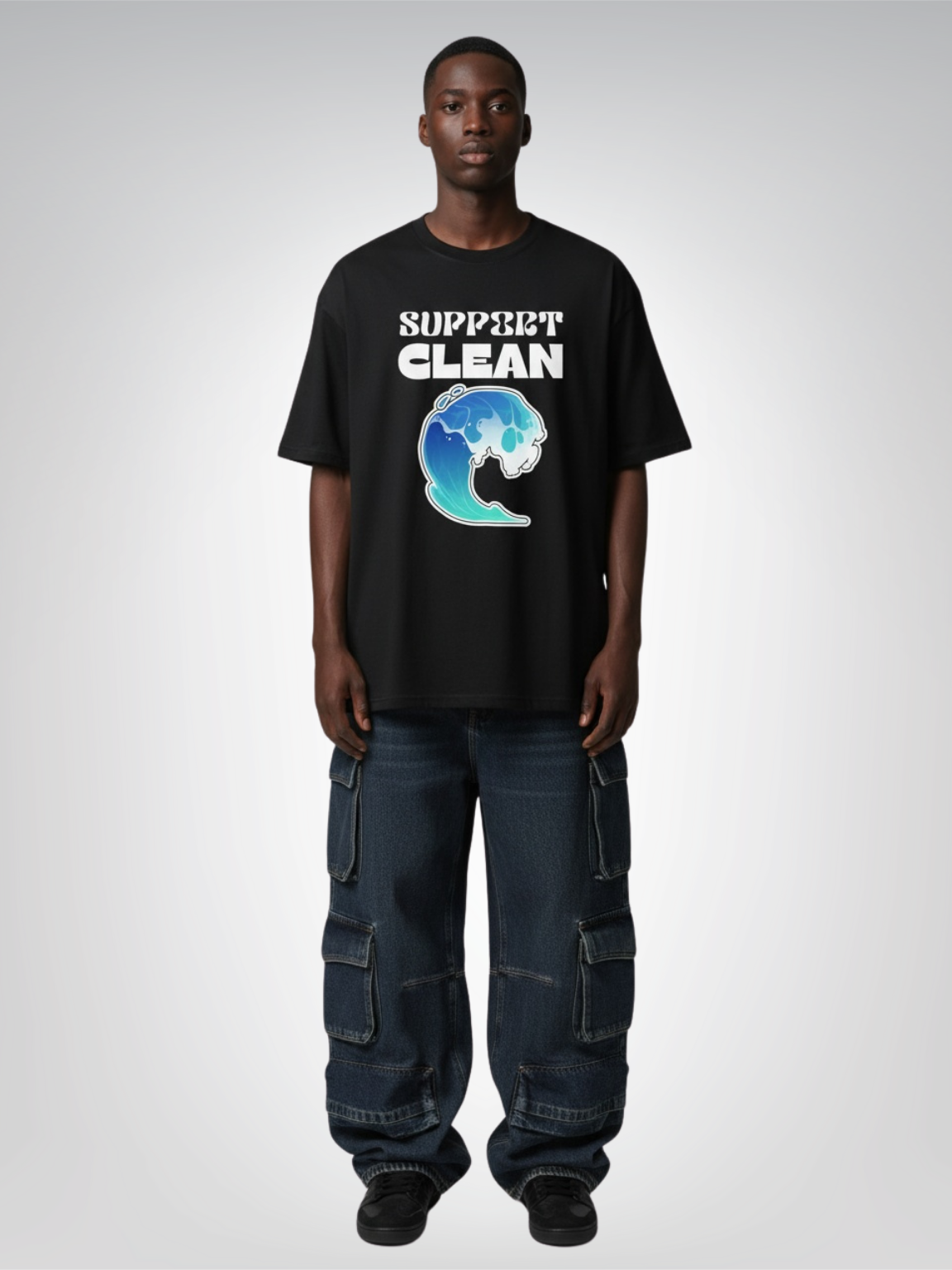 Support Clean Oceans Heavyweight Unisex Tee