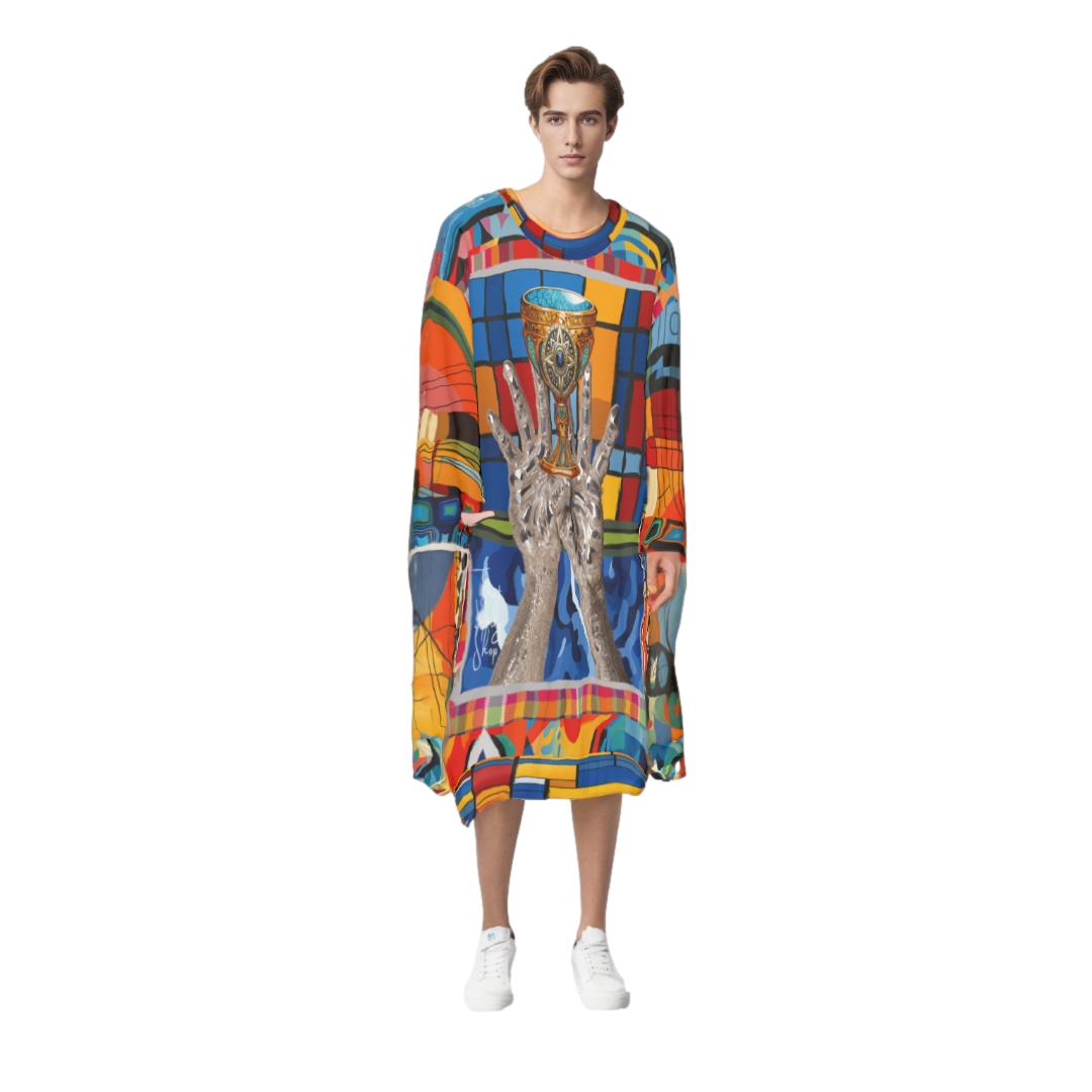 The Offering Chalice Colorblock Print Unisex Sweatshirt (Gold Label)