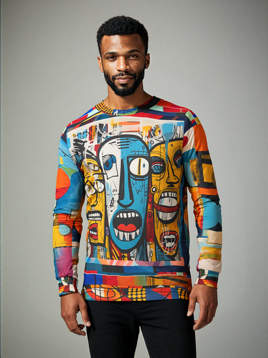 Three Lost Souls Abstract Graffiti Art Unisex Sweatshirt (Gold Label)