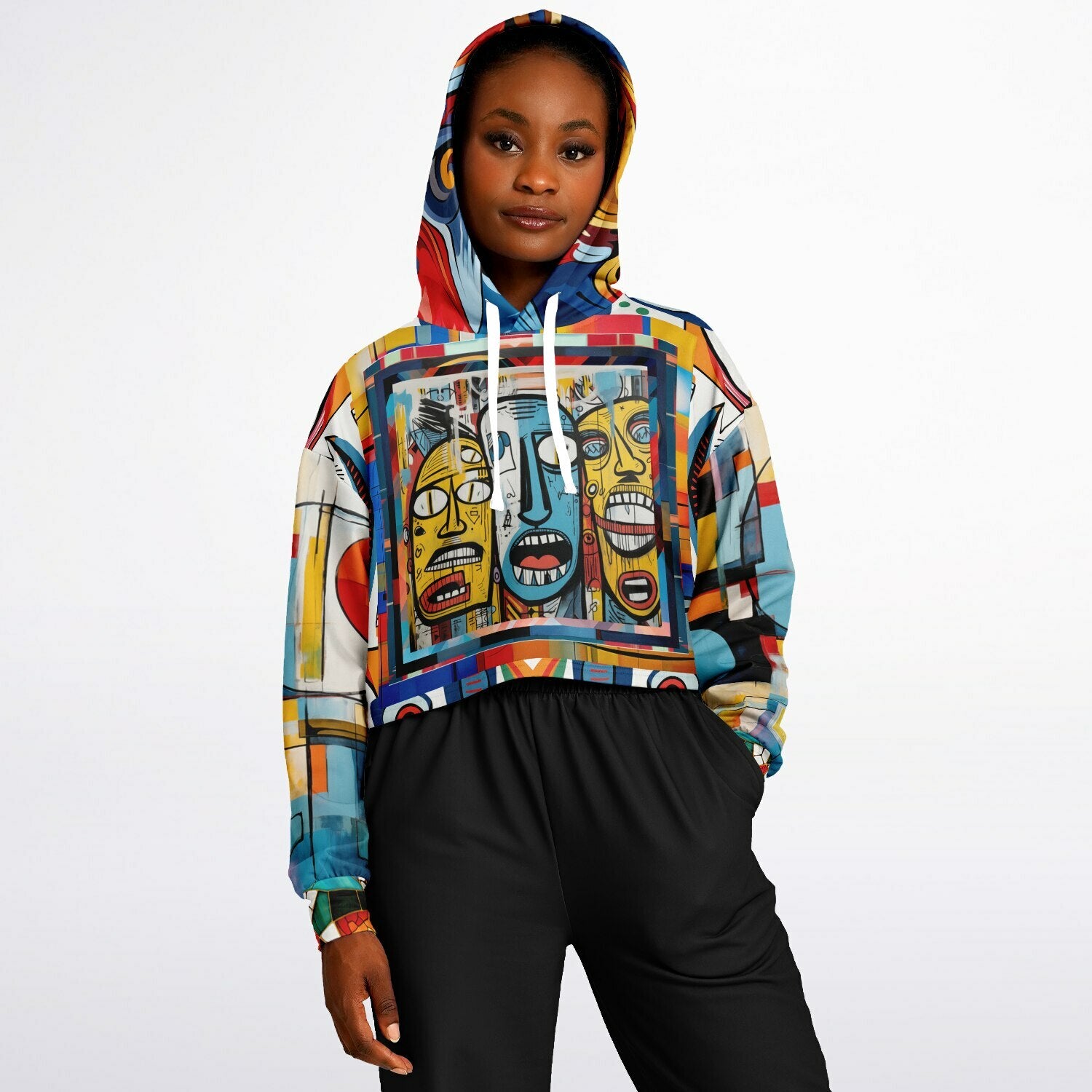 Three Lost Souls Eco-Poly Crop Hoodie