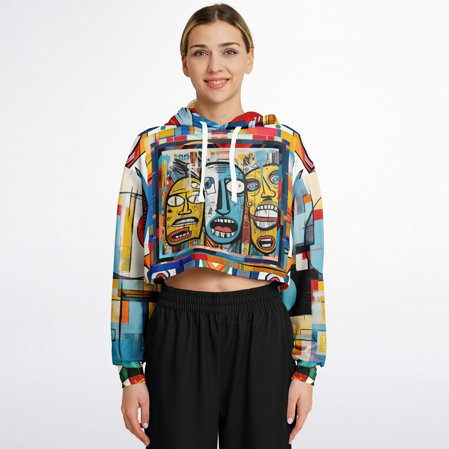 Three Lost Souls Eco-Poly Crop Hoodie