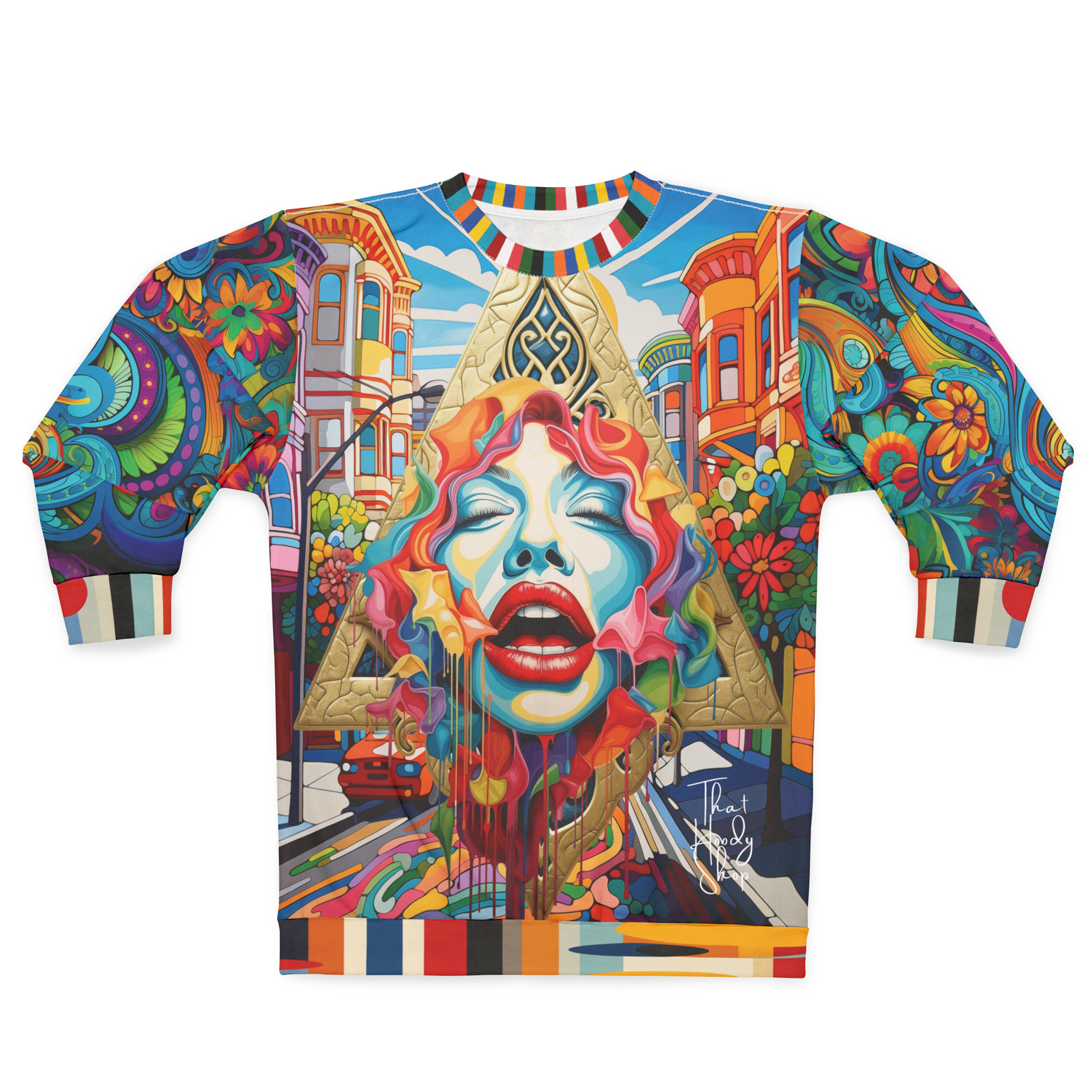 Trapped in Silence Pop Art Unisex Sweatshirt (Gold Label)