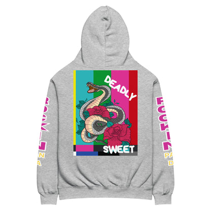 Deadly Sweet Snake Bite Floral Heavyweight Unisex Oversized Hoodie