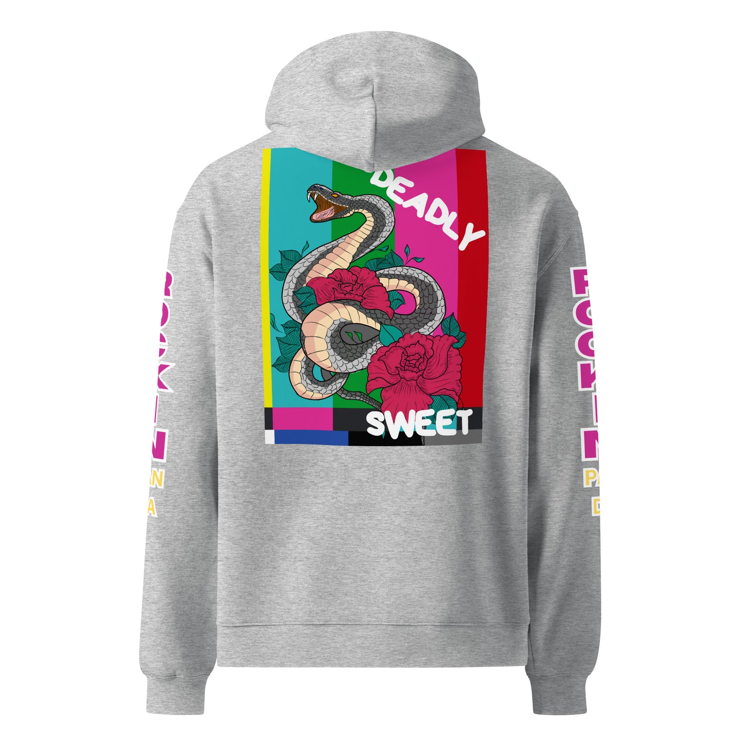 Deadly Sweet Snake Bite Floral Heavyweight Unisex Oversized Hoodie