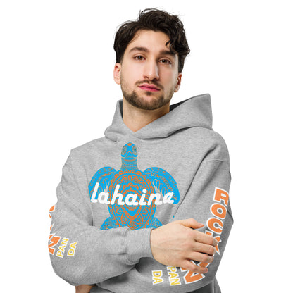 Free Lahaina Tribal Art Oversized Unisex Hoodie