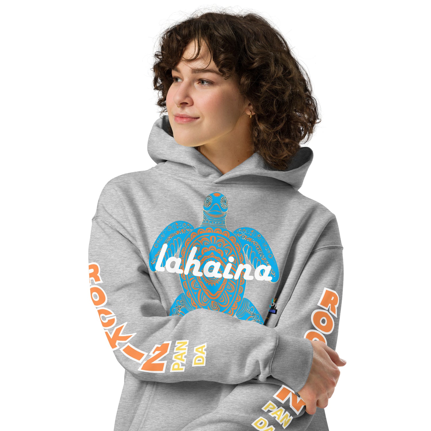 Free Lahaina Tribal Art Oversized Unisex Hoodie