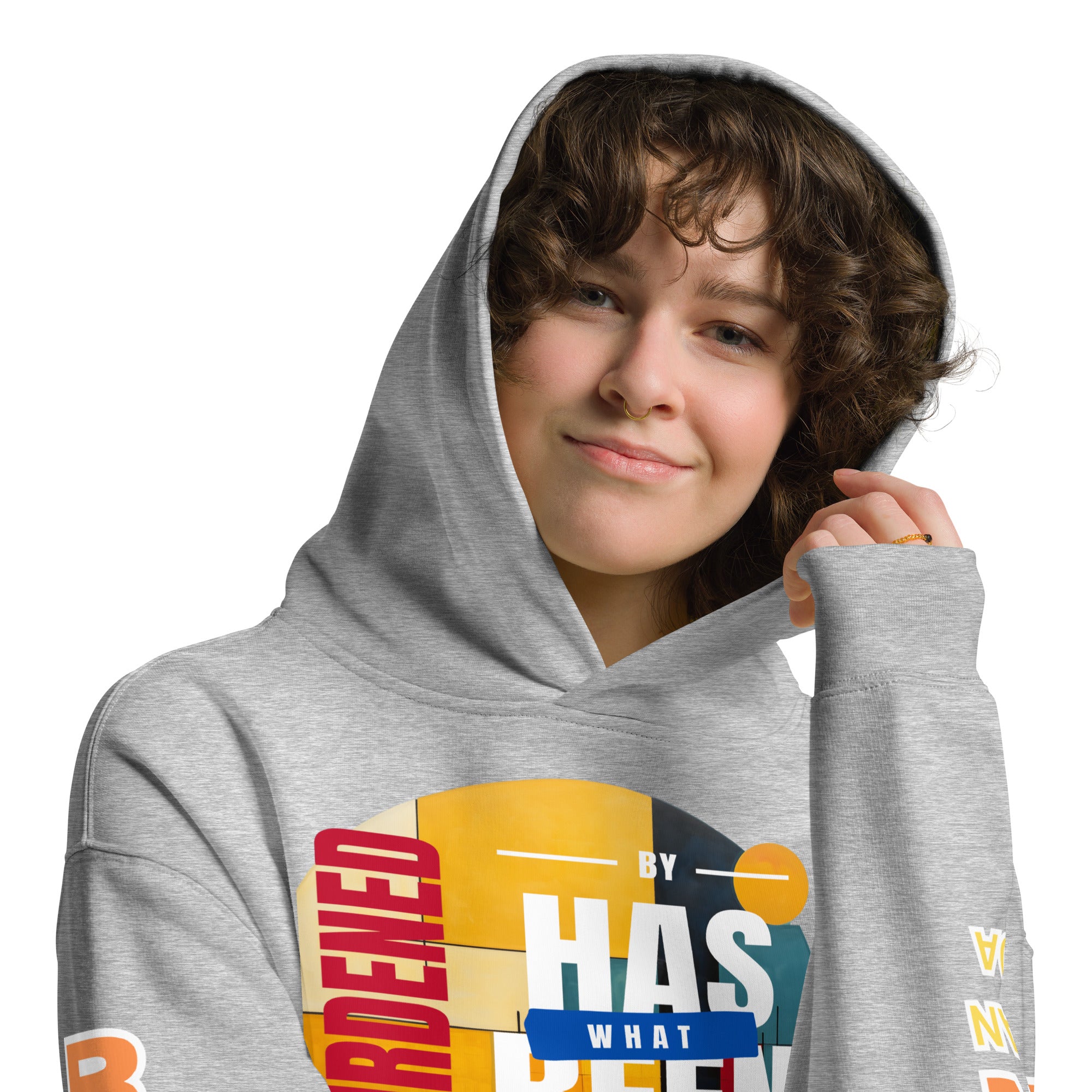 Unburdened by What Has Been Unisex Oversized Hoodie