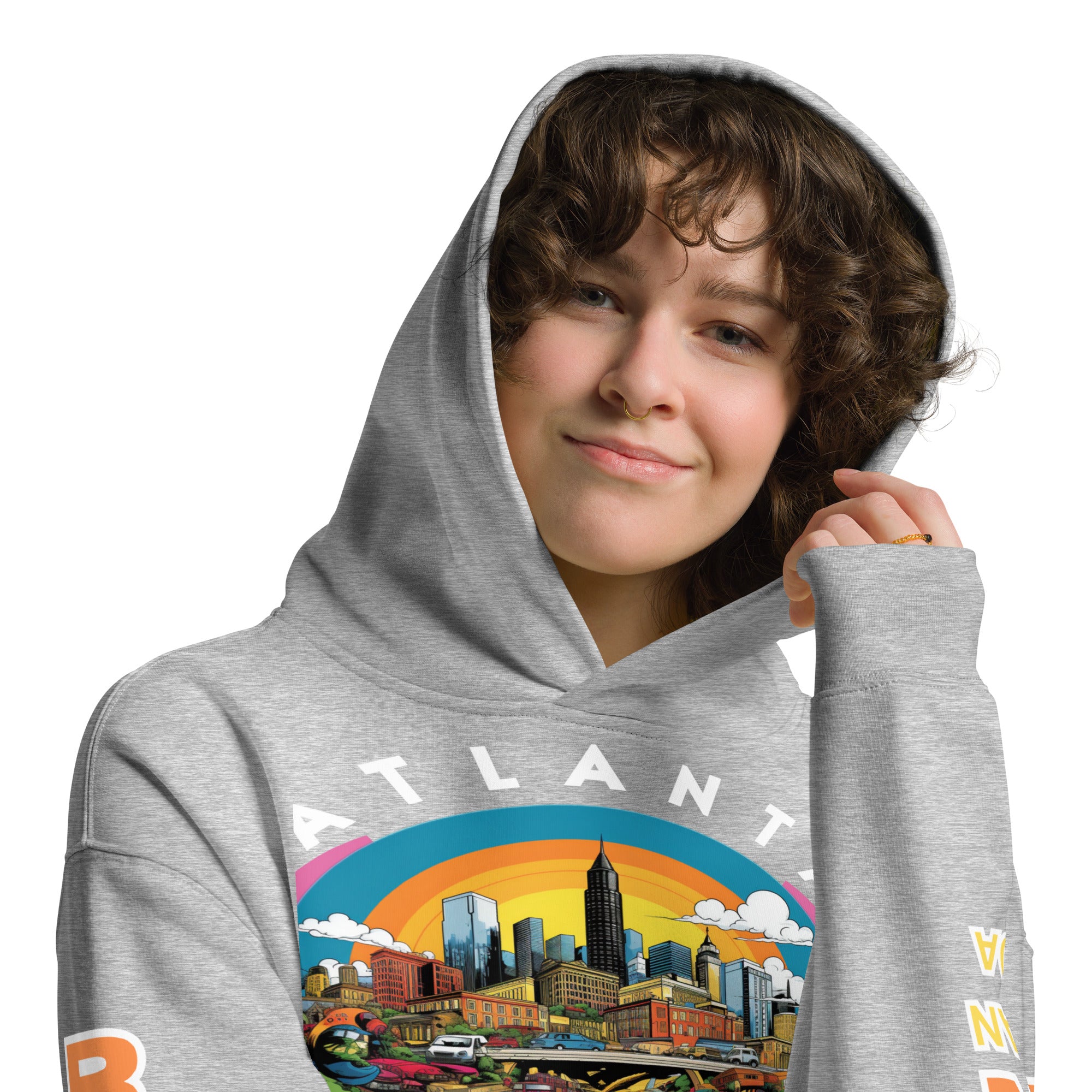 MLK Atlanta Cityscape Unisex Oversized Hoodie