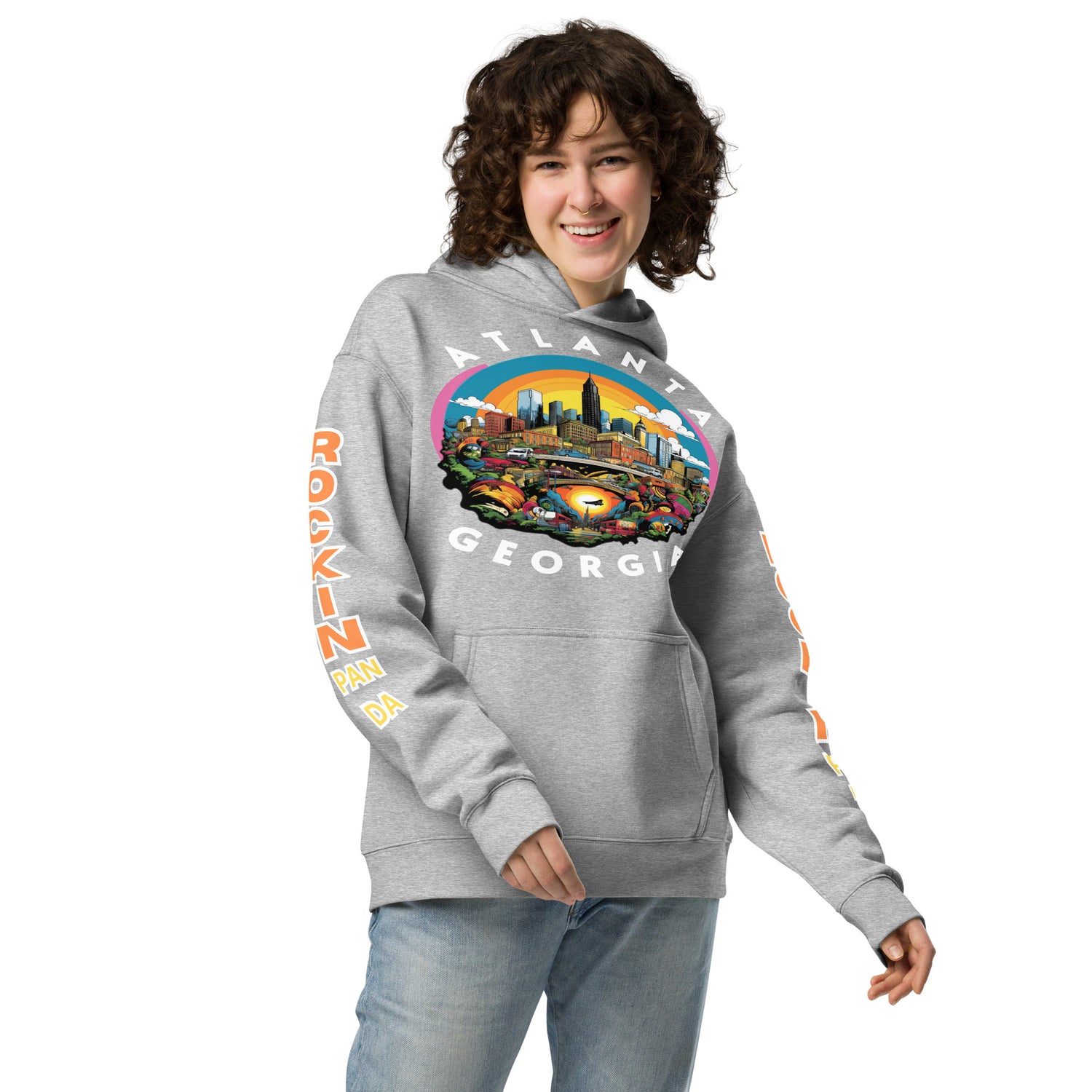 MLK Atlanta Cityscape Unisex Oversized Hoodie