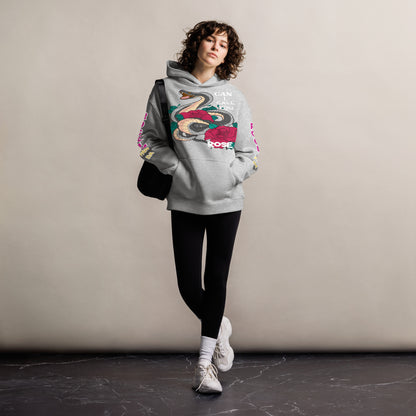 Deadly Sweet Snake Bite Floral Heavyweight Unisex Oversized Hoodie