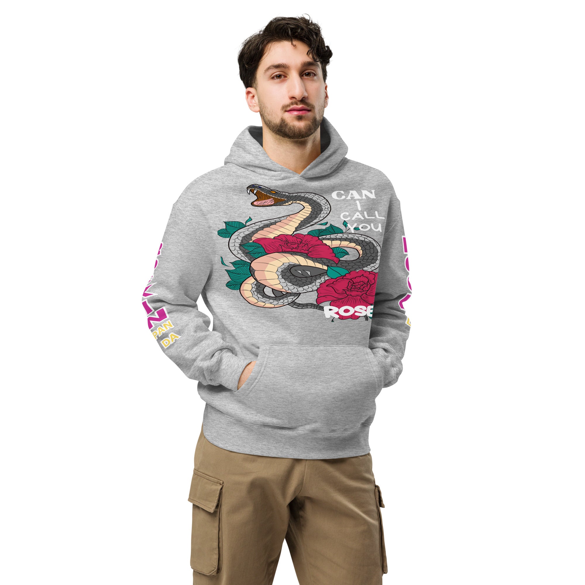 Deadly Sweet Snake Bite Floral Heavyweight Unisex Oversized Hoodie