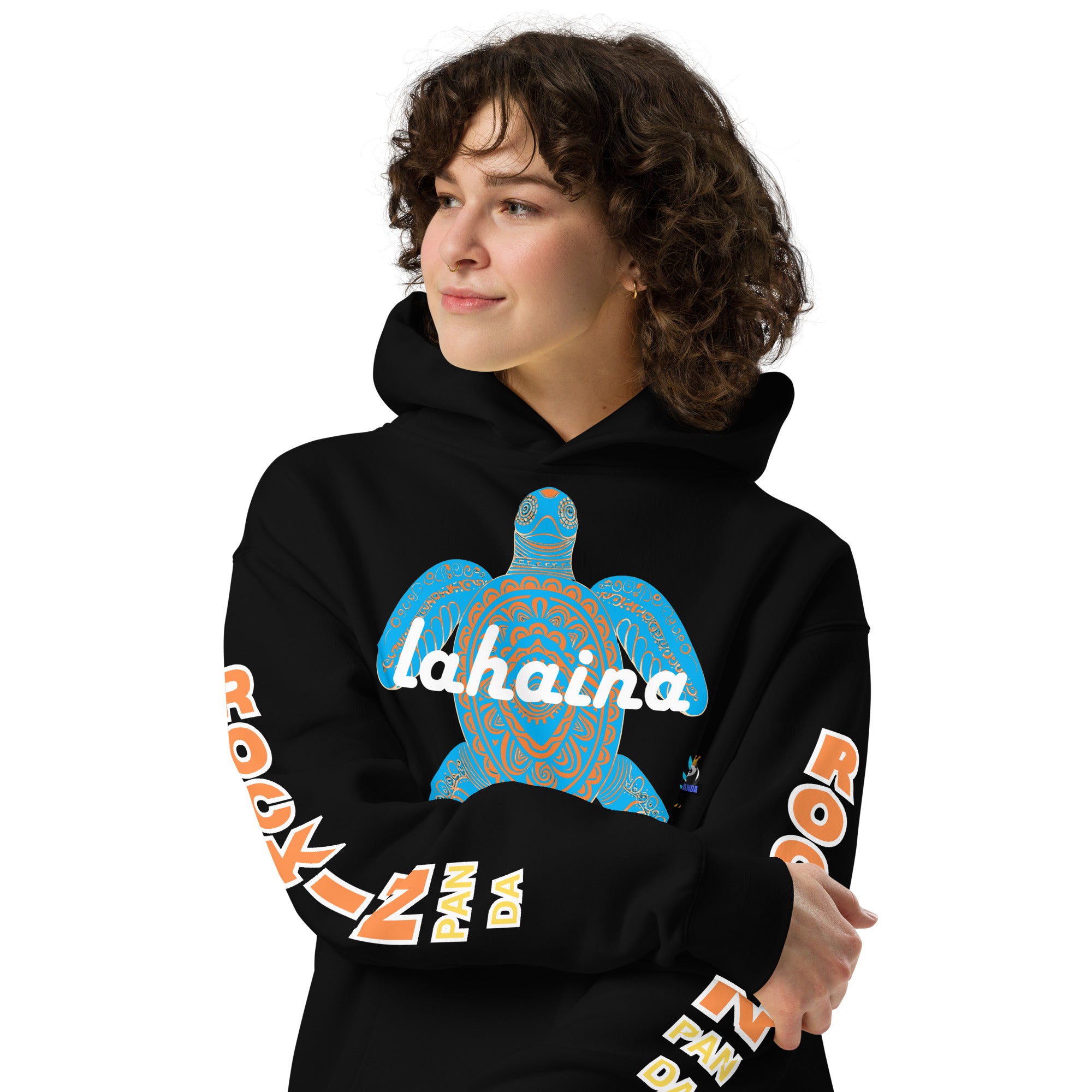 Free Lahaina Tribal Art Oversized Unisex Hoodie