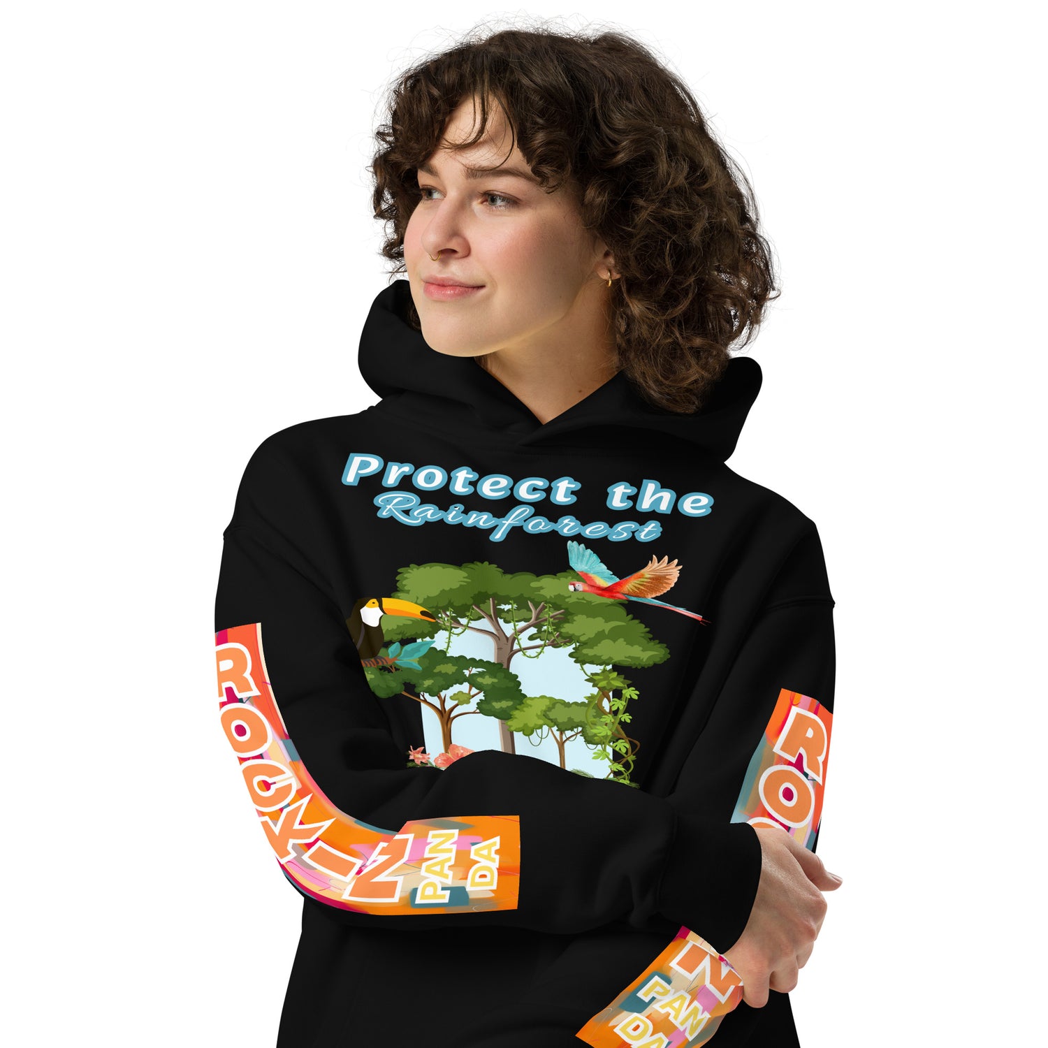 Protect the Rainforest Unisex Oversized Hoodie