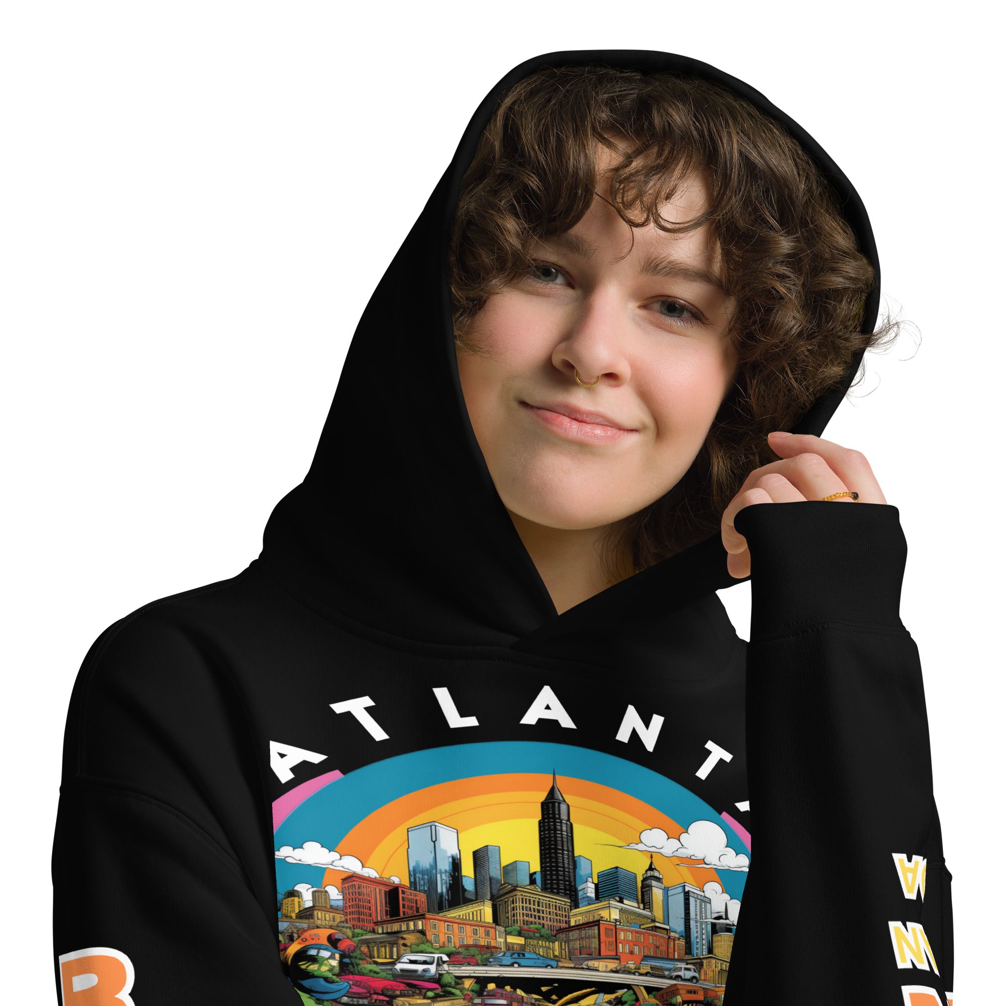 MLK Atlanta Cityscape Unisex Oversized Hoodie