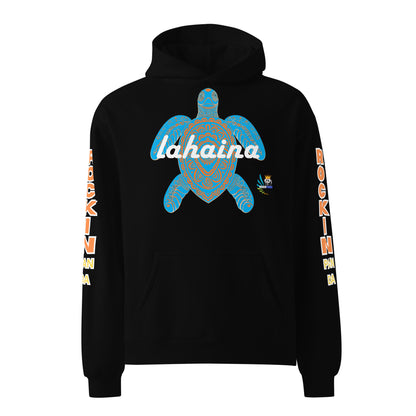 Free Lahaina Tribal Art Oversized Unisex Hoodie