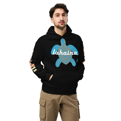 Free Lahaina Tribal Art Oversized Unisex Hoodie