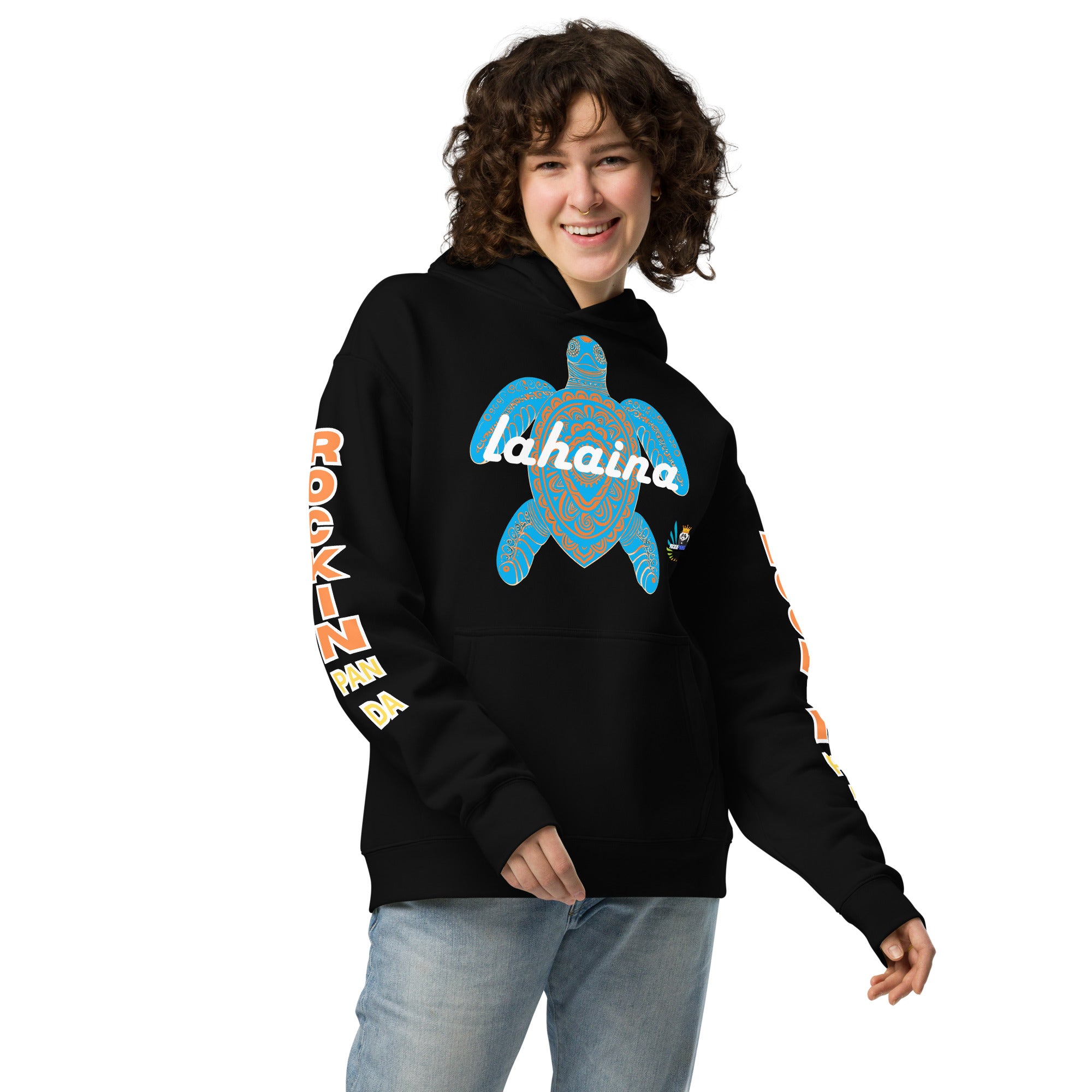 Free Lahaina Tribal Art Oversized Unisex Hoodie