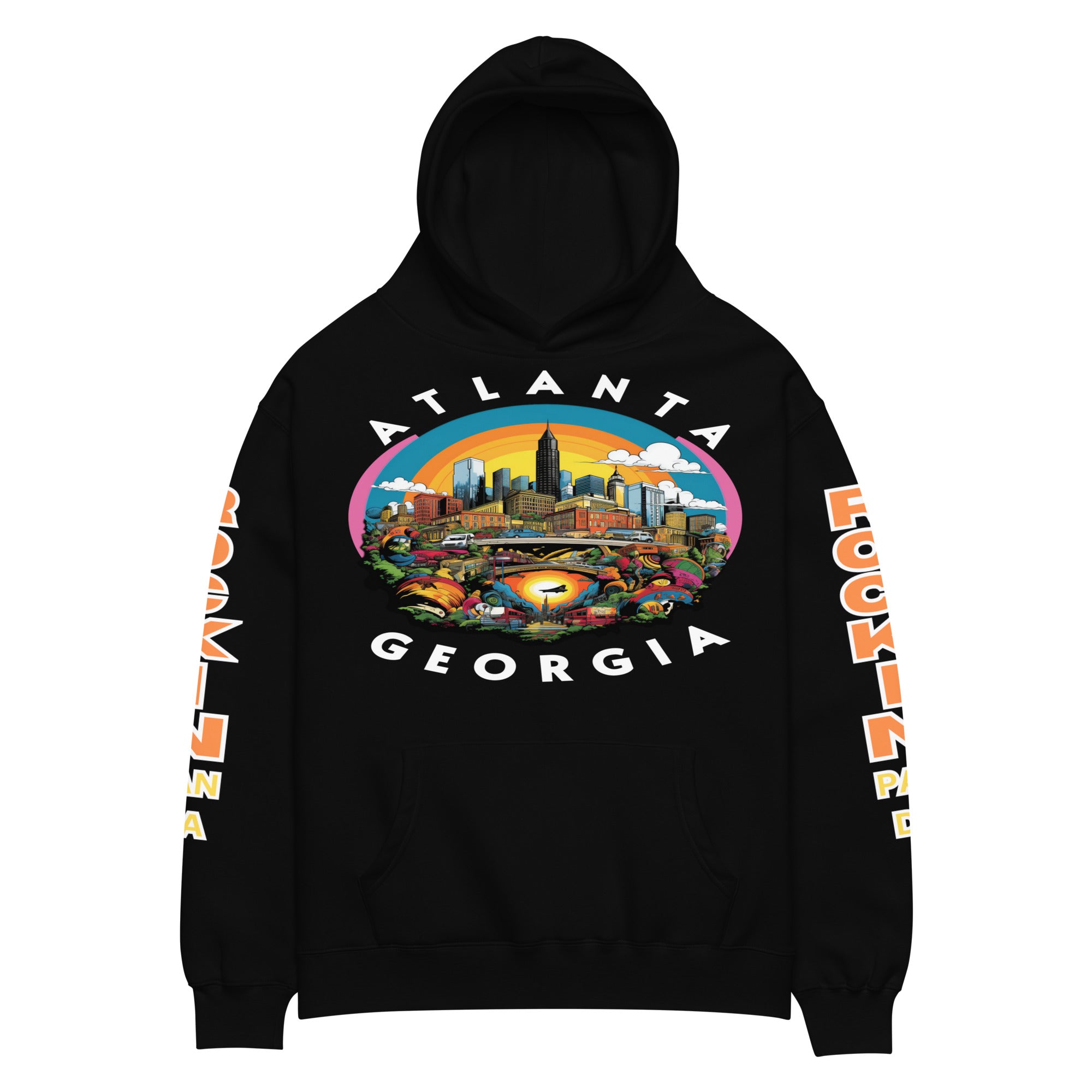 MLK Atlanta Cityscape Unisex Oversized Hoodie