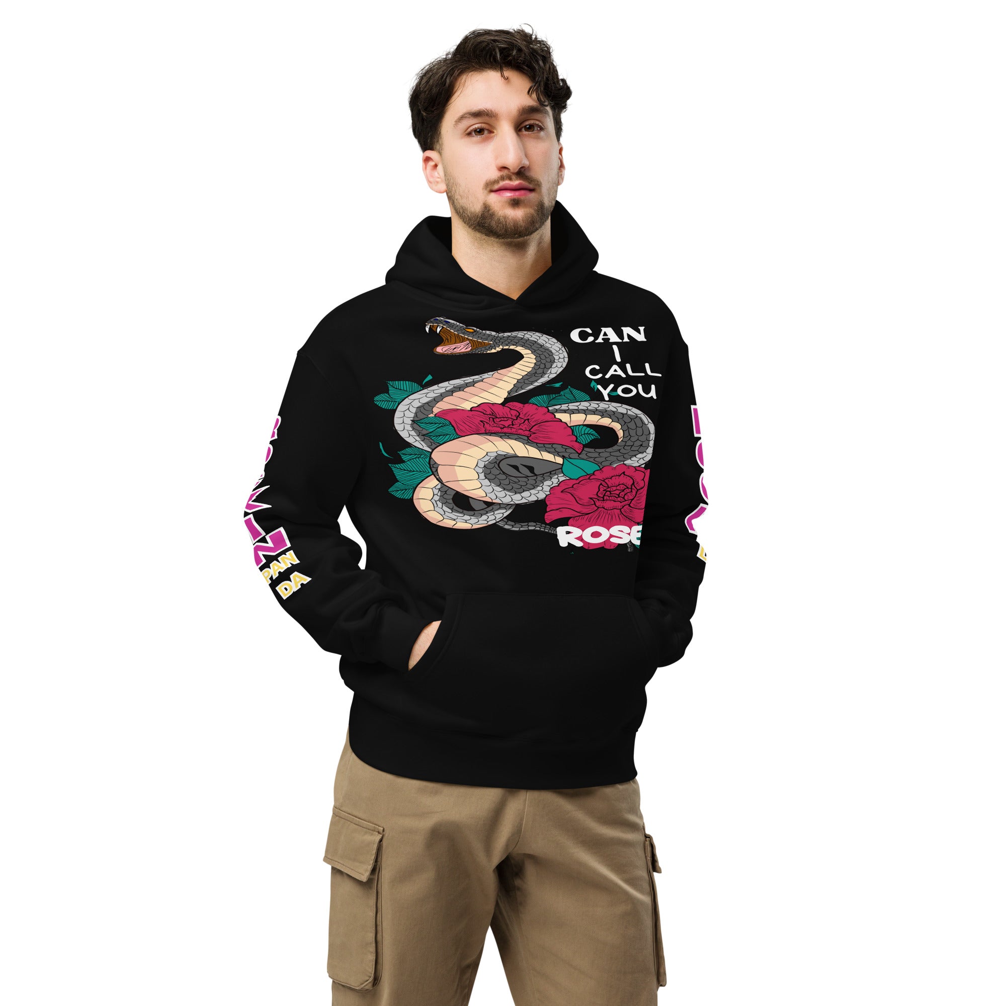 Deadly Sweet Snake Bite Floral Heavyweight Unisex Oversized Hoodie