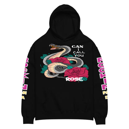 Deadly Sweet Snake Bite Floral Heavyweight Unisex Oversized Hoodie