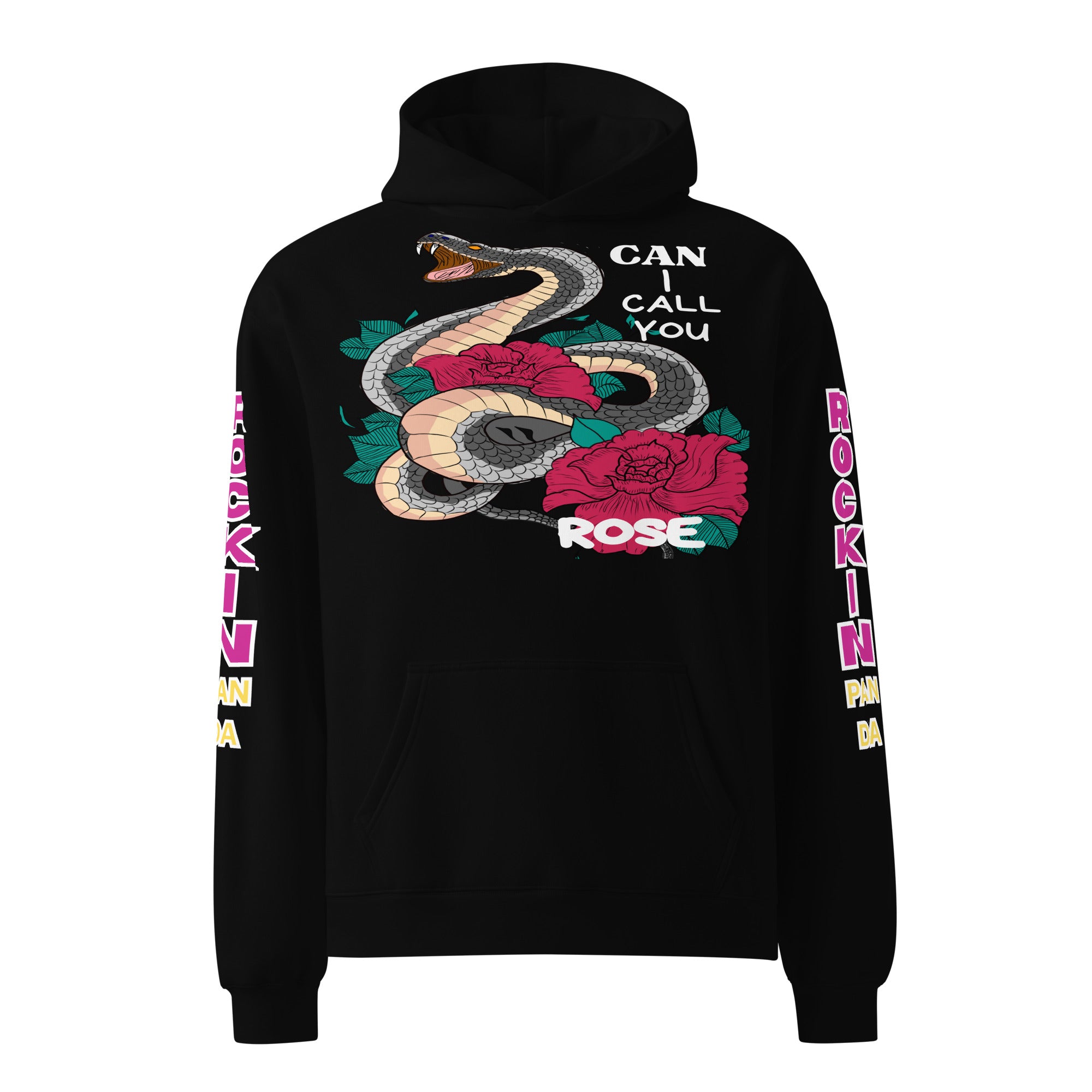 Deadly Sweet Snake Bite Floral Heavyweight Unisex Oversized Hoodie