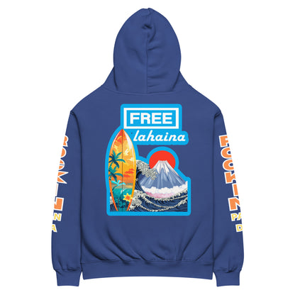 Free Lahaina Tribal Art Oversized Unisex Hoodie