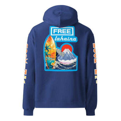 Free Lahaina Tribal Art Oversized Unisex Hoodie