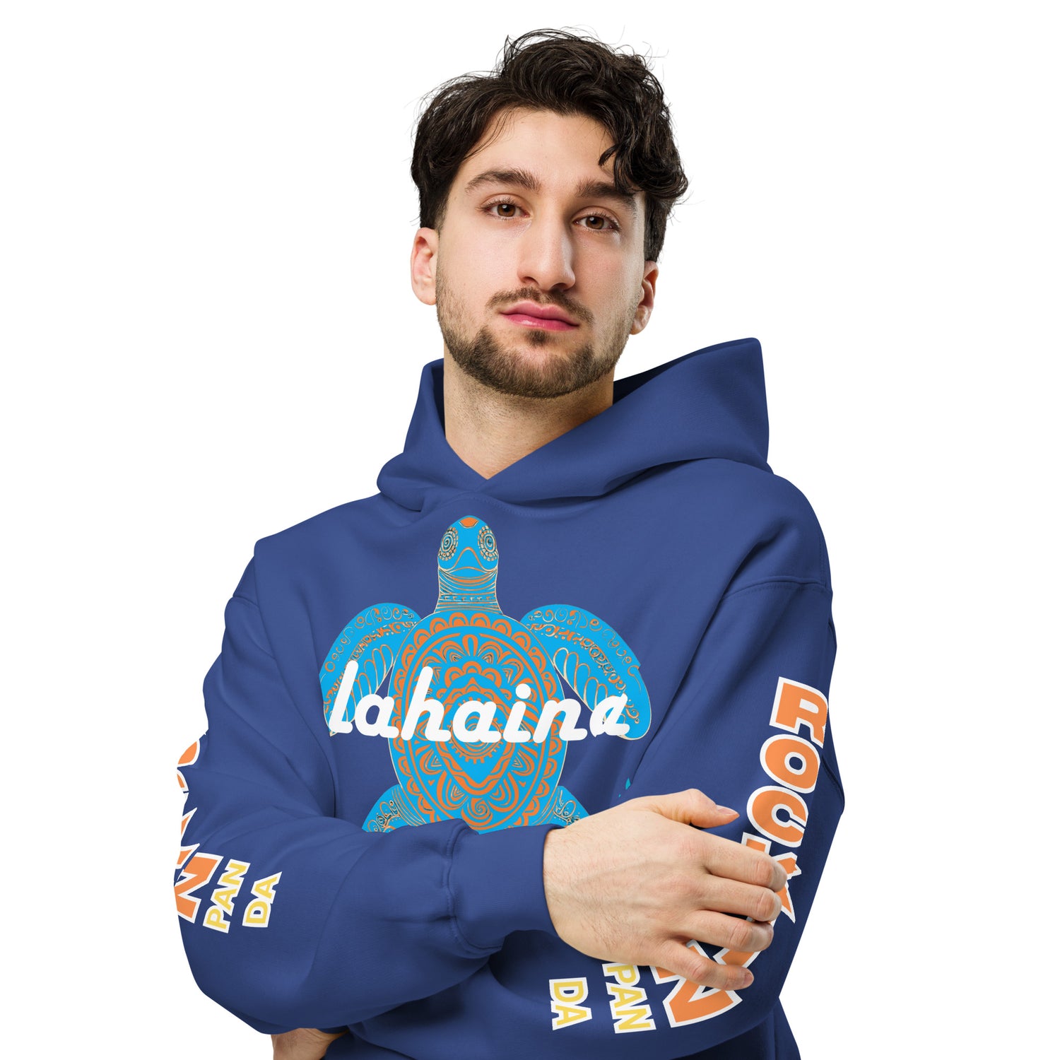 Free Lahaina Tribal Art Oversized Unisex Hoodie