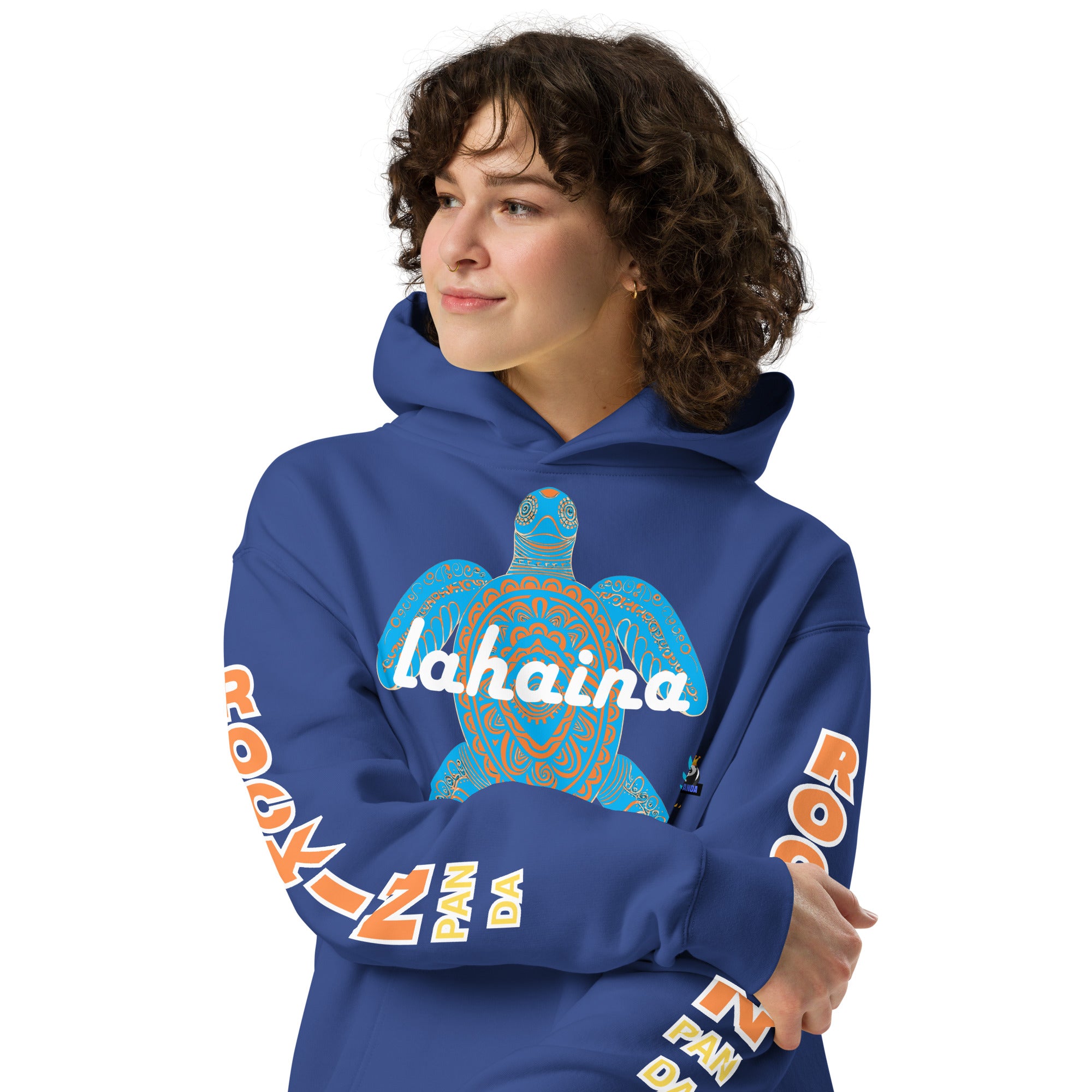 Free Lahaina Tribal Art Oversized Unisex Hoodie