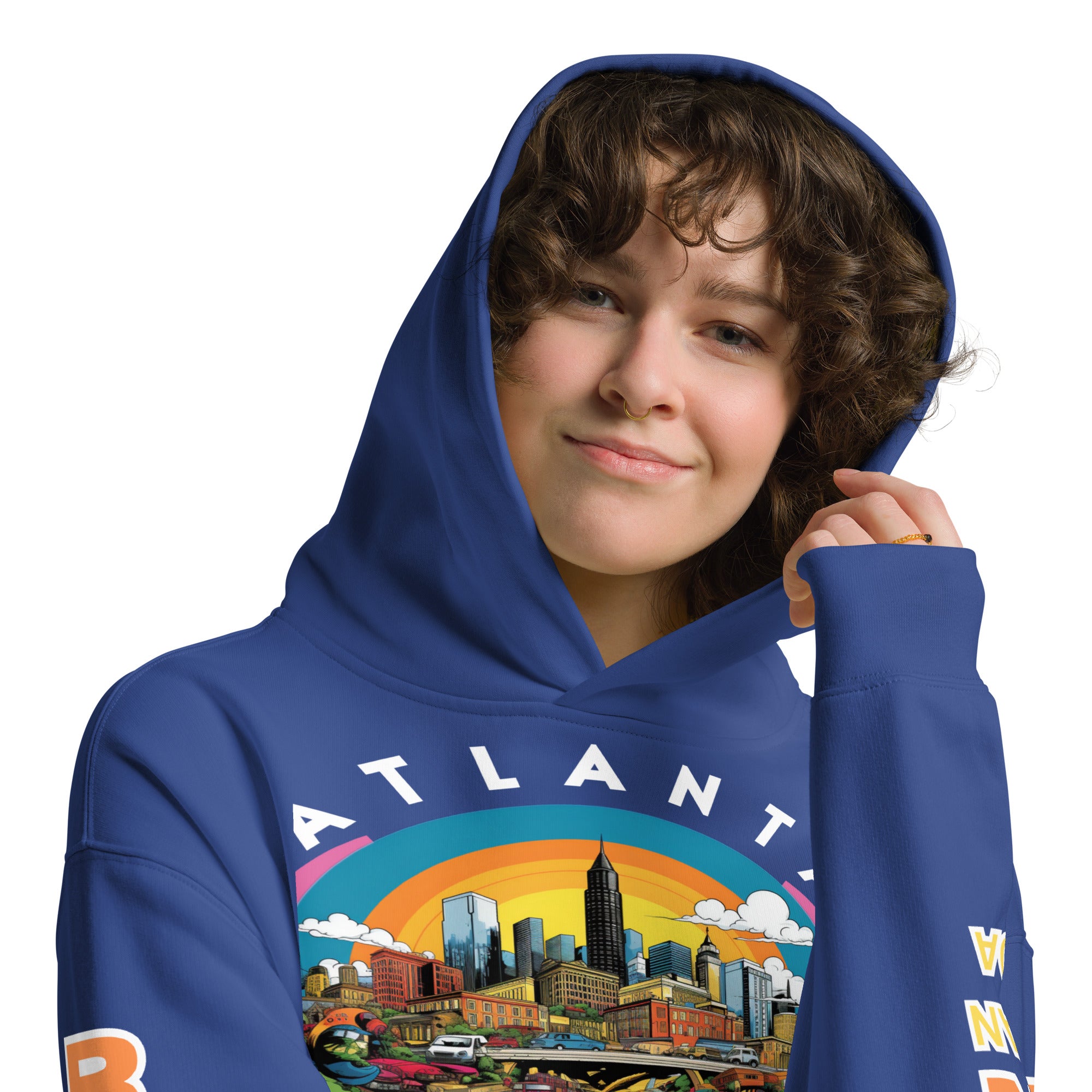 MLK Atlanta Cityscape Unisex Oversized Hoodie