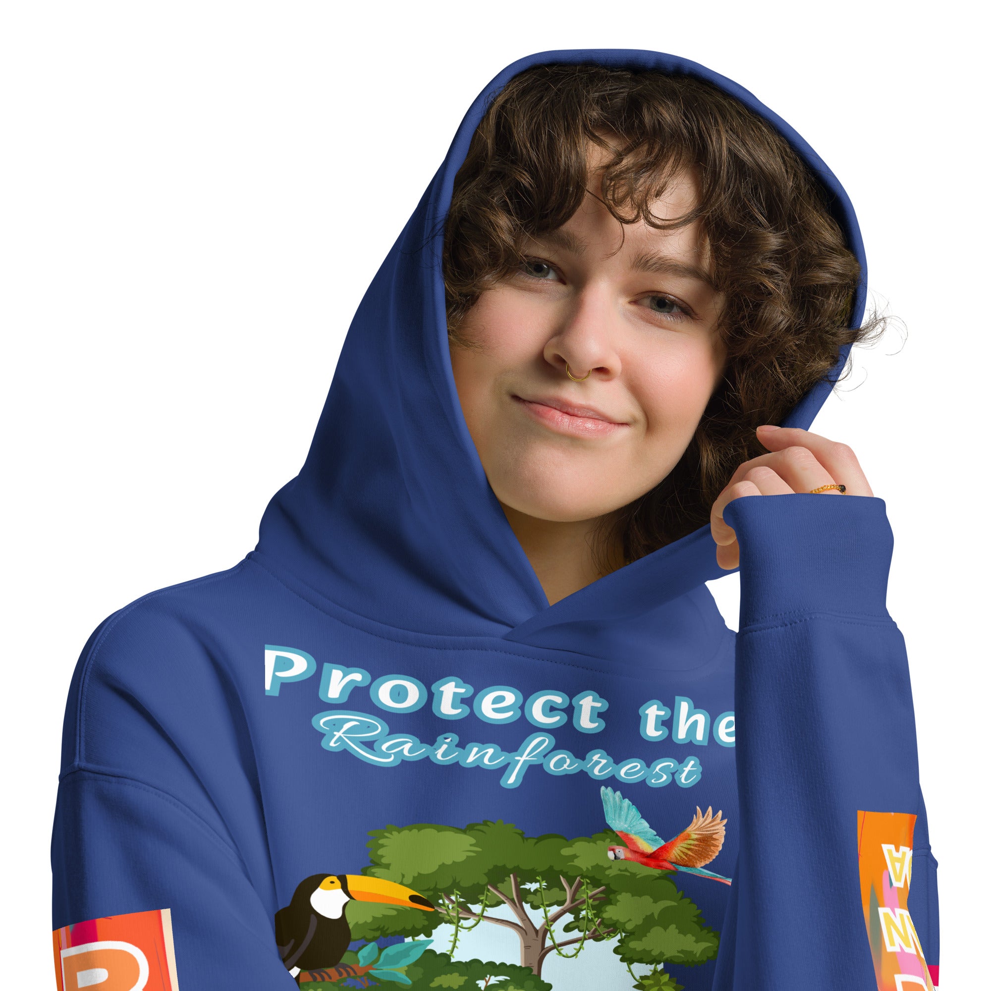 Protect the Rainforest Unisex Oversized Hoodie