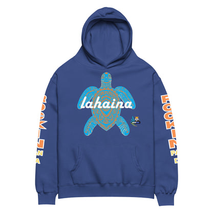 Free Lahaina Tribal Art Oversized Unisex Hoodie