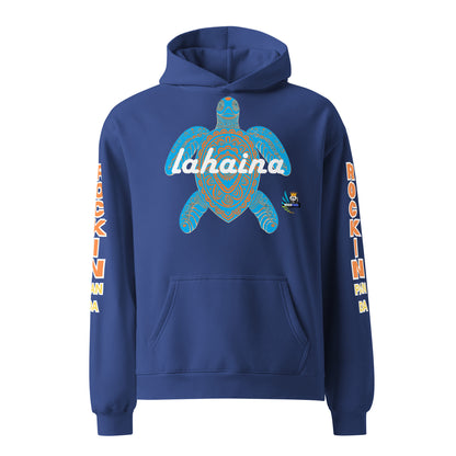 Free Lahaina Tribal Art Oversized Unisex Hoodie