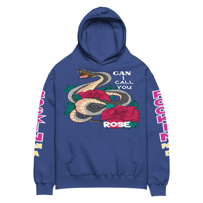 Deadly Sweet Snake Bite Floral Heavyweight Unisex Oversized Hoodie