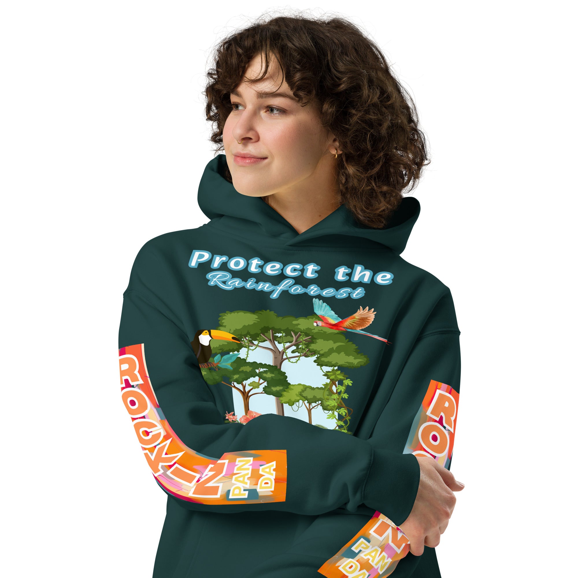 Protect the Rainforest Unisex Oversized Hoodie