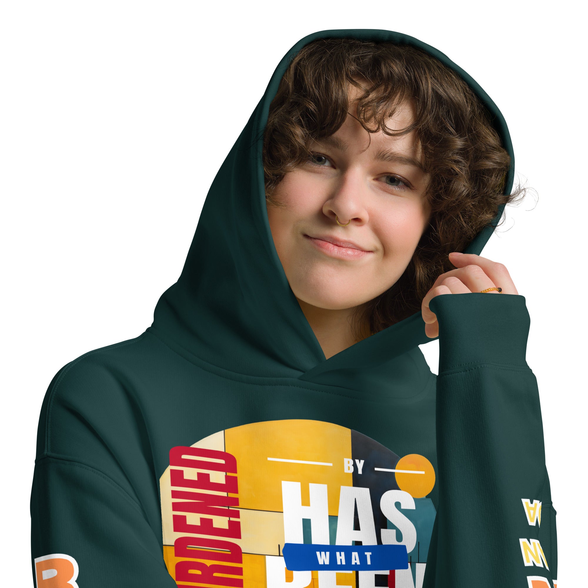 Unburdened by What Has Been Unisex Oversized Hoodie