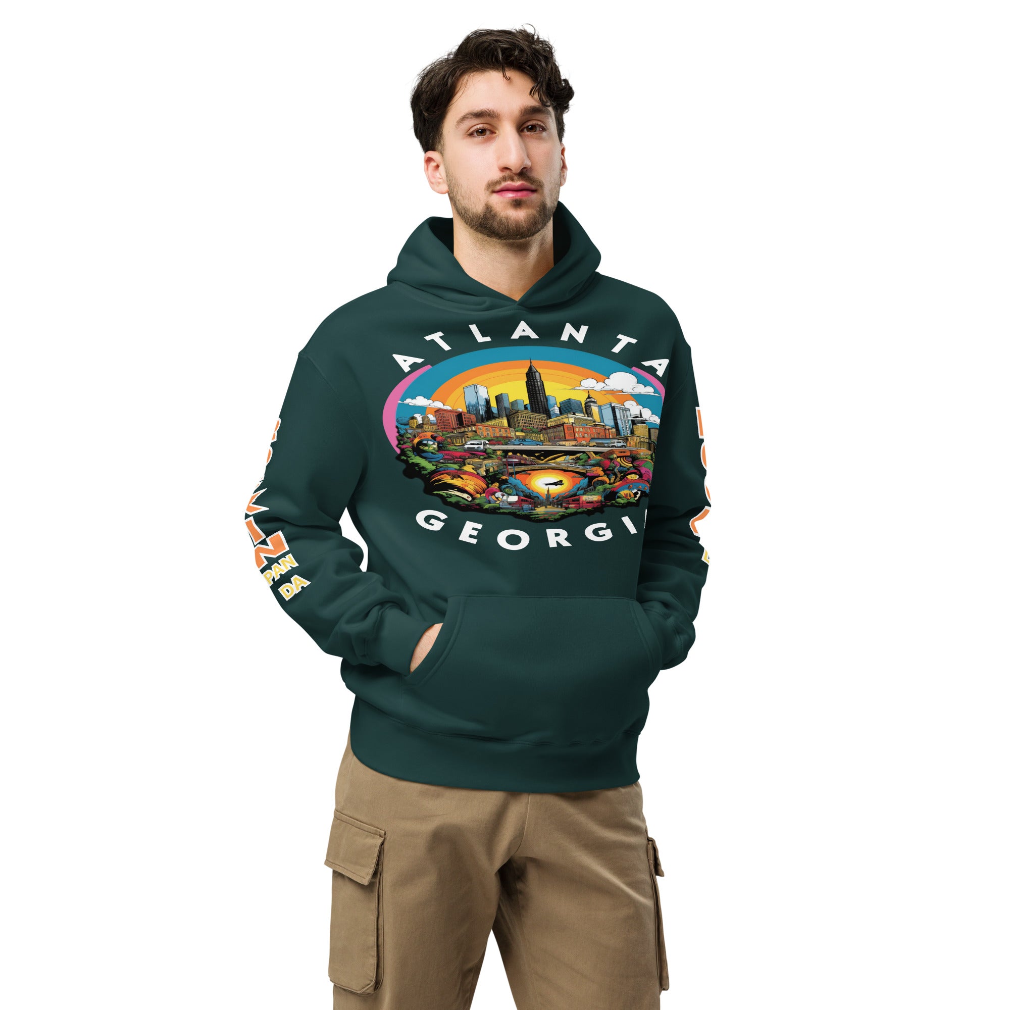 MLK Atlanta Cityscape Unisex Oversized Hoodie