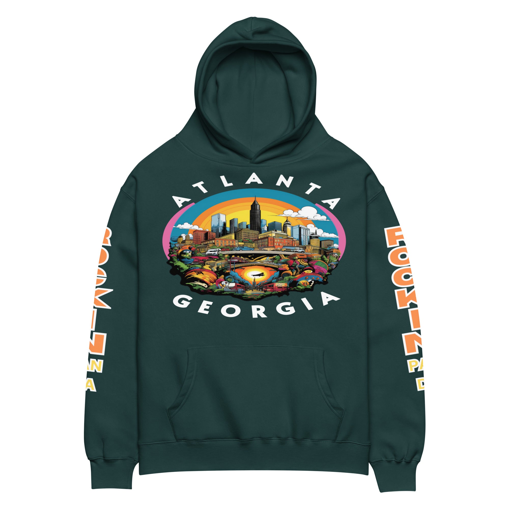 MLK Atlanta Cityscape Unisex Oversized Hoodie