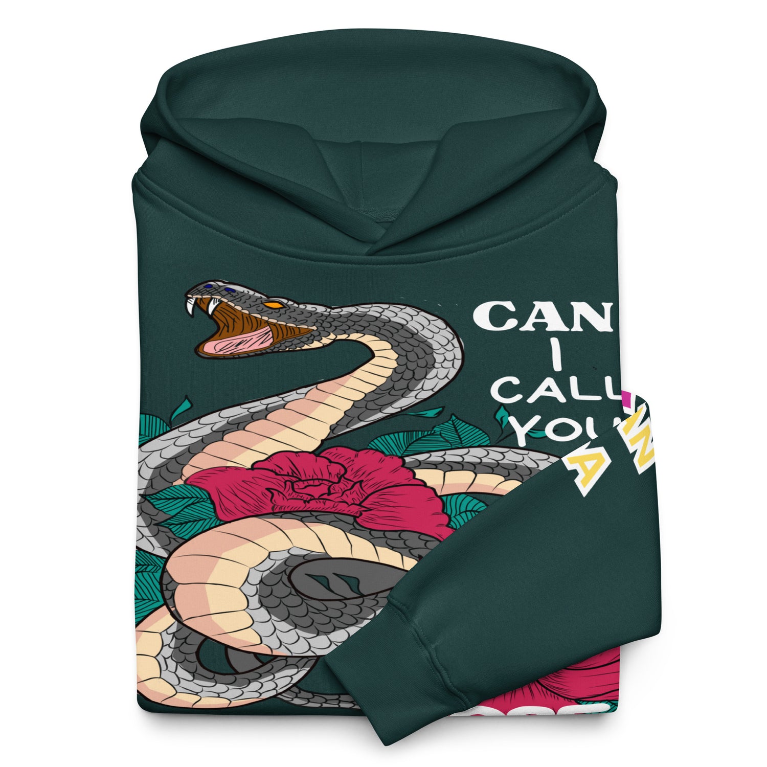 Deadly Sweet Snake Bite Floral Heavyweight Unisex Oversized Hoodie