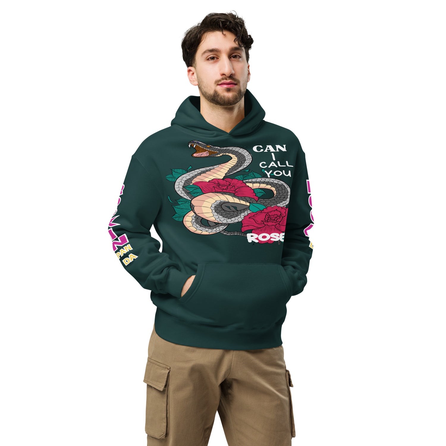 Deadly Sweet Snake Bite Floral Heavyweight Unisex Oversized Hoodie