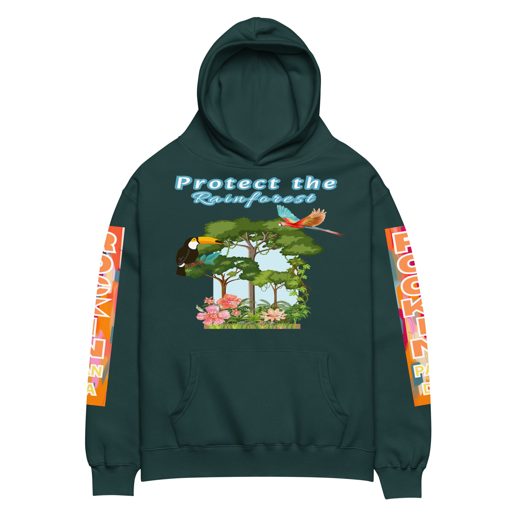 Protect the Rainforest Unisex Oversized Hoodie