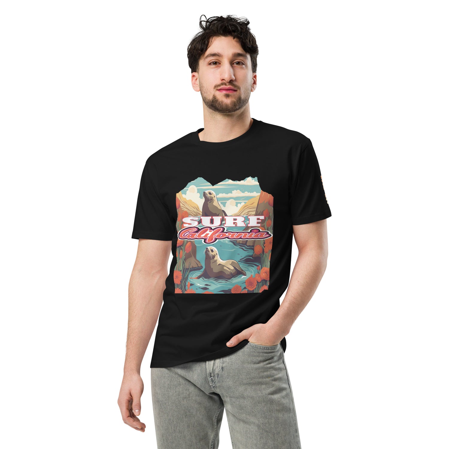 Surf California - Save the Beaches Premium Unisex T-shirt